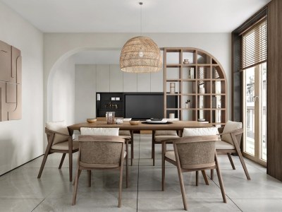 现代家居餐厅3D模型下载